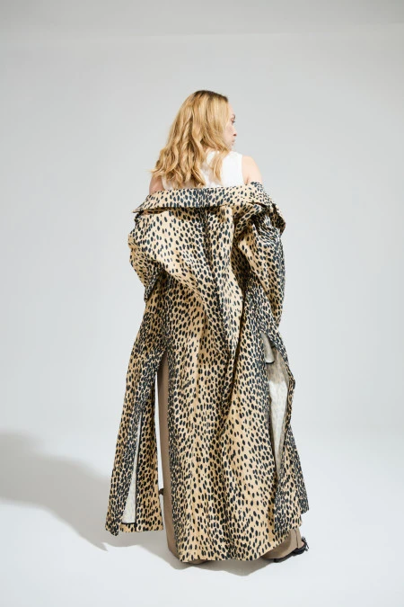 Пальто The Coat (Цвет Леопард, Размер 44/S, Состав 90% хлопок 10% полиэстер)