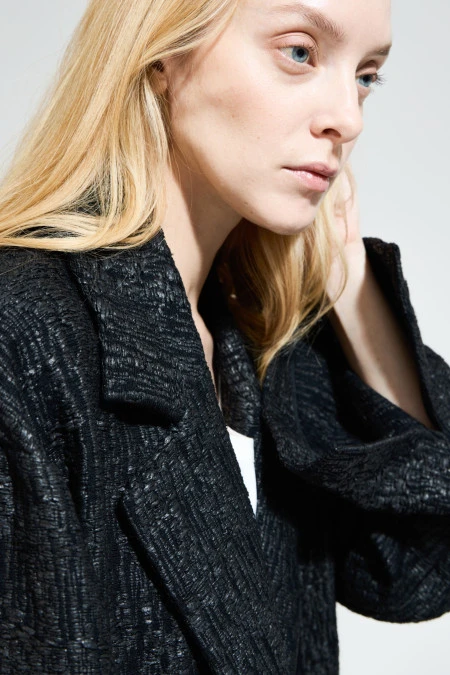 Пальто The Coat (Цвет Чёрный, Размер 44/S, Состав 38% хлопок 33% шерсть 17% полиамид)