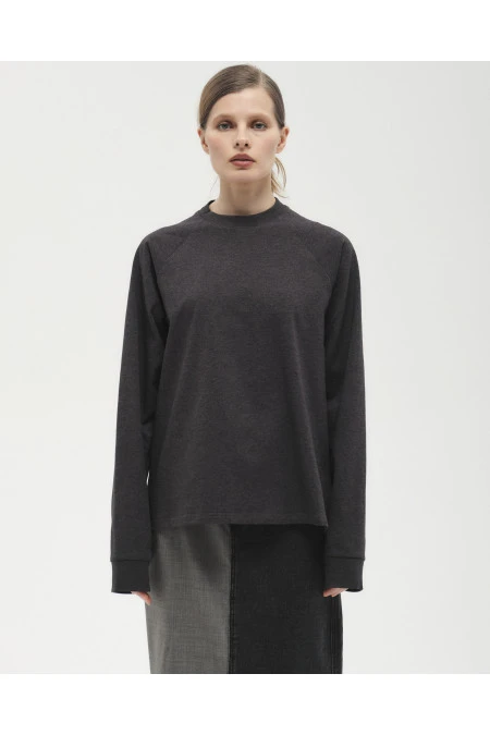 Лонгслив Clare (Цвет Тёмно-серый, Размер S, Состав 100% хлопок)