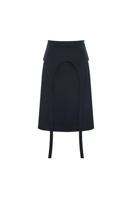 Юбка Newcomer (Цвет Тёмно-синий, Размер 44/S, Состав 98% хлопок, 2% эластан)