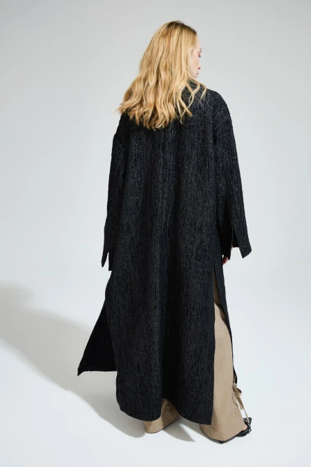Пальто The Coat (Цвет Чёрный, Размер 44/S, Состав 38% хлопок 33% шерсть 17% полиамид)