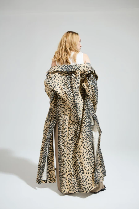 Пальто The Coat (Цвет Леопард, Размер 44/S, Состав 90% хлопок 10% полиэстер)