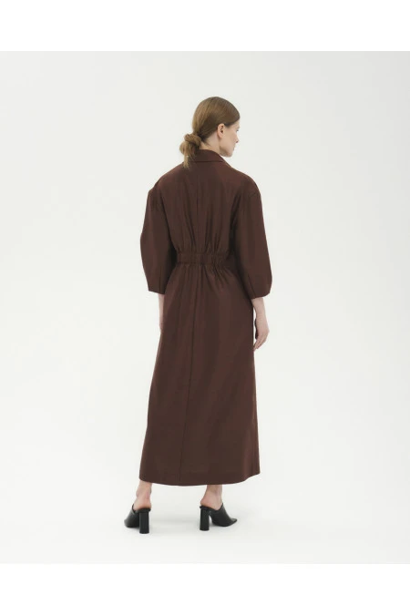 Платье Helen (Цвет Терракот, Размер 44/S, Состав 55% лён, 38% шерсть, 7% шёлк)