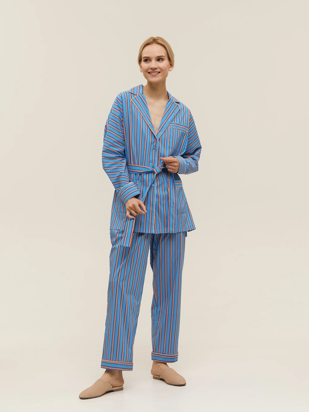Костюм Aysha ( Цвет Голубой в полоску )