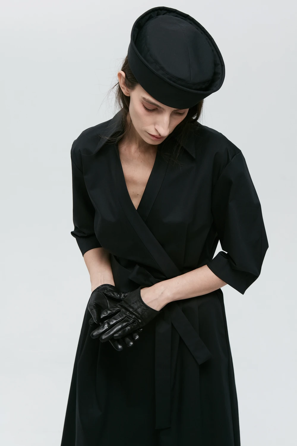 Платье Makovka (Цвет Чёрный, Размер 44/S, Состав 53% Хлопок, 42% Вискоза, 5% Эластан)