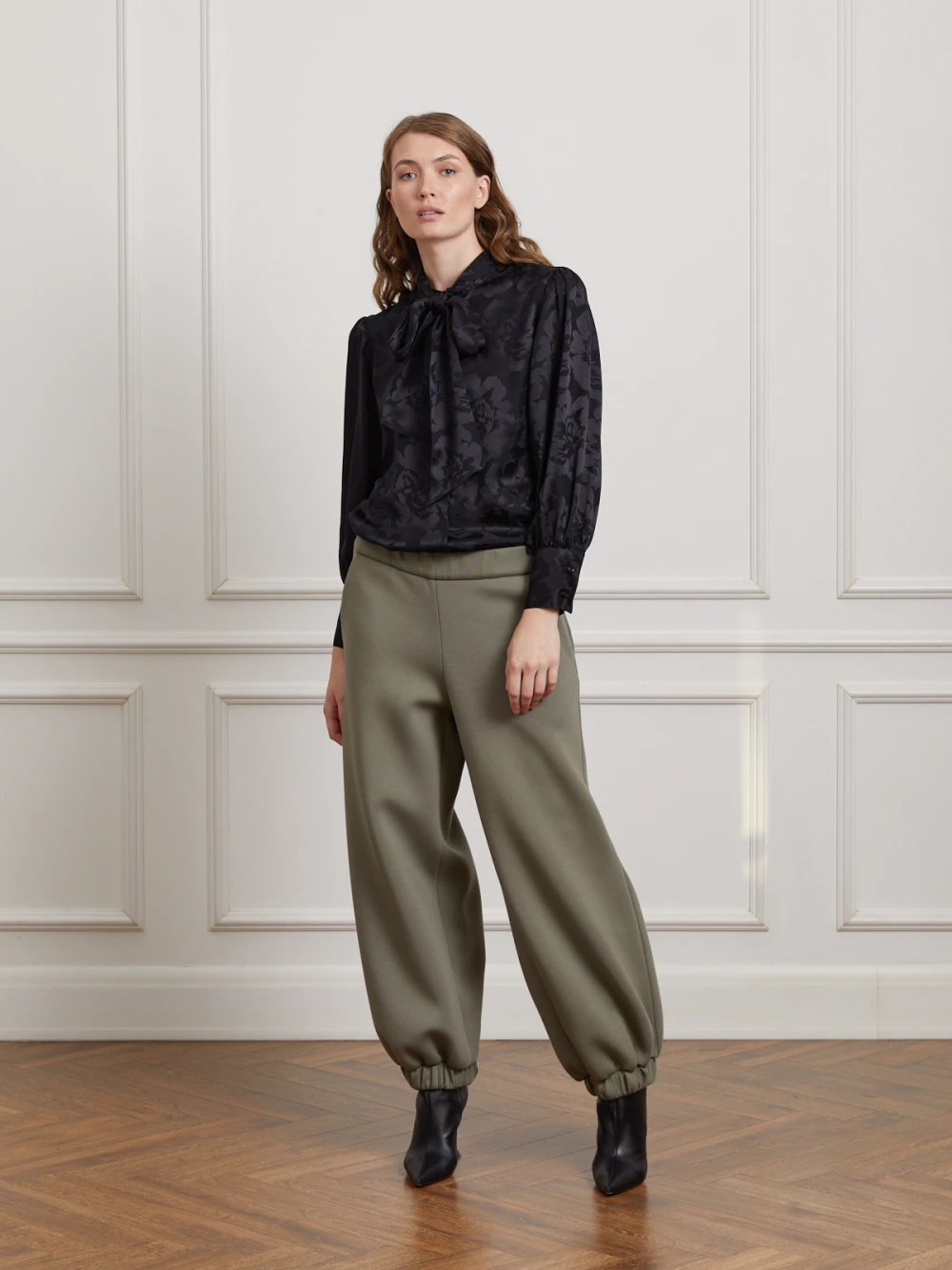 Брюки Bubu (Цвет Хаки/серый, Размер S/M, Состав 80% вискоза, 20% полиэстер)