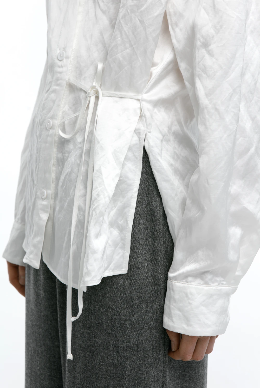 Рубашка Sash (Цвет Белый, Размер 44/S, Состав 54% вискоза, 46% лён)