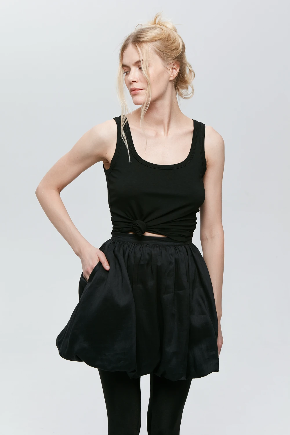 Юбка Anisiya (Цвет Чёрный, Размер 44/S, Состав 55% лён, 45% рами)