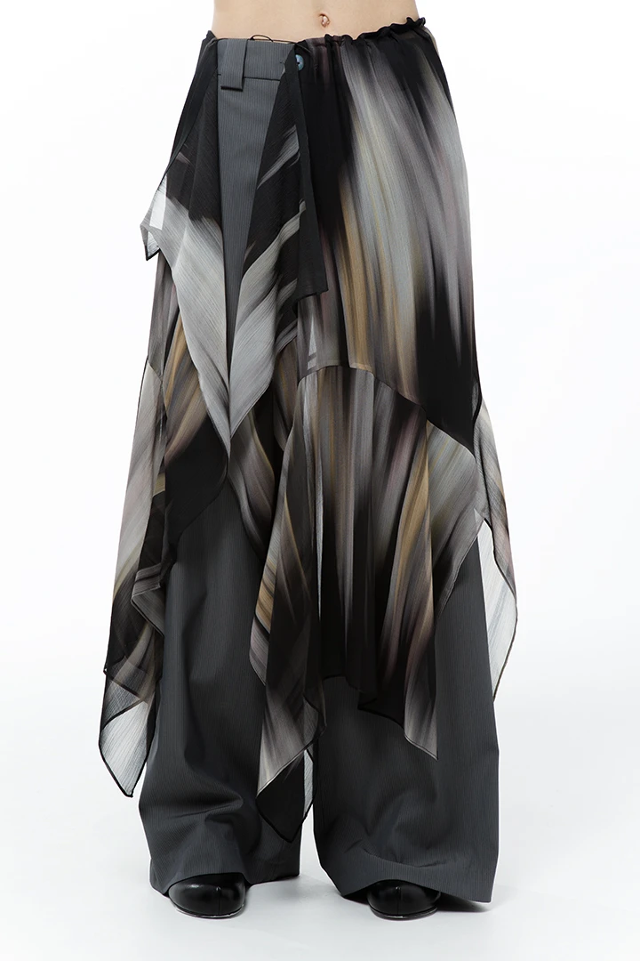 Юбка Veil ( Цвет Серо-чёрная полоска )