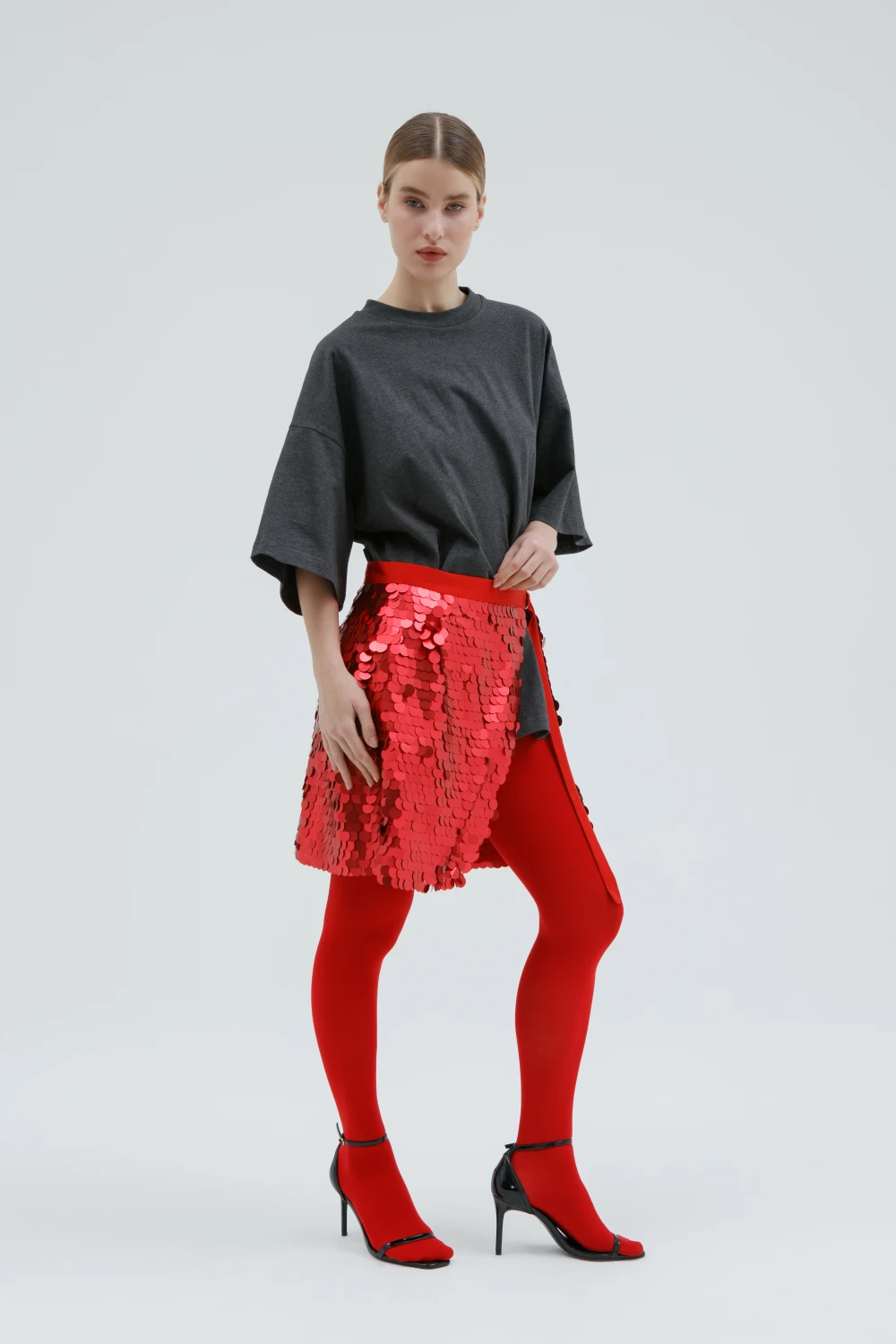 Юбка Emily (Цвет Красный, Размер S/M)