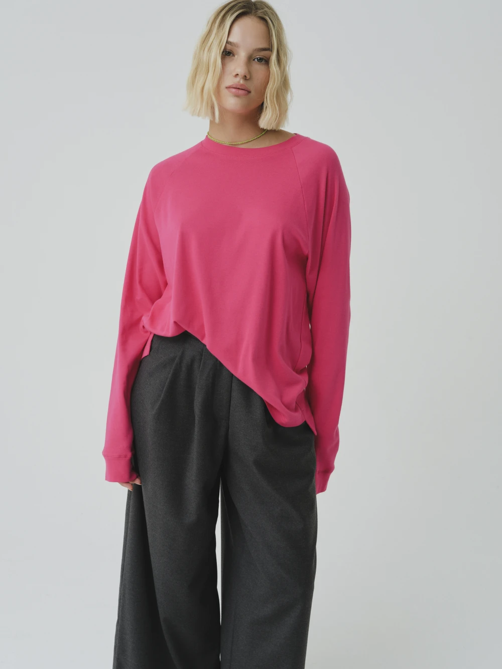 Лонгслив Clare (Цвет Фуксия, Размер S, Состав 96% вискоза, 4% эластан)