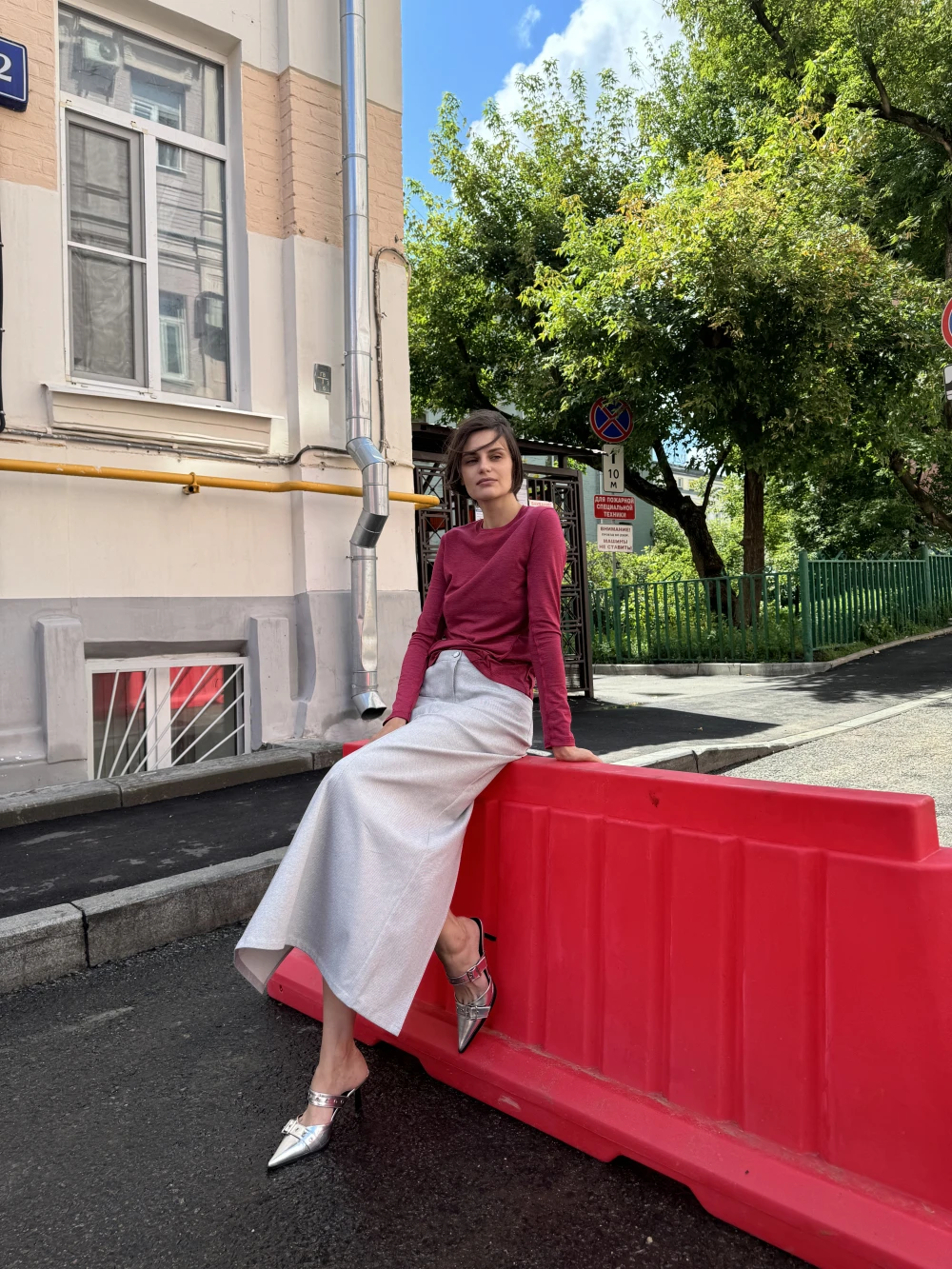 Юбка Qenti (Светло-серый, 48/L)