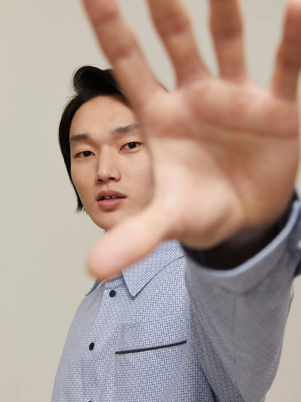 Пижама мужская Aries (Цвет Голубой с узором, Размер L, Состав 100% хлопок)