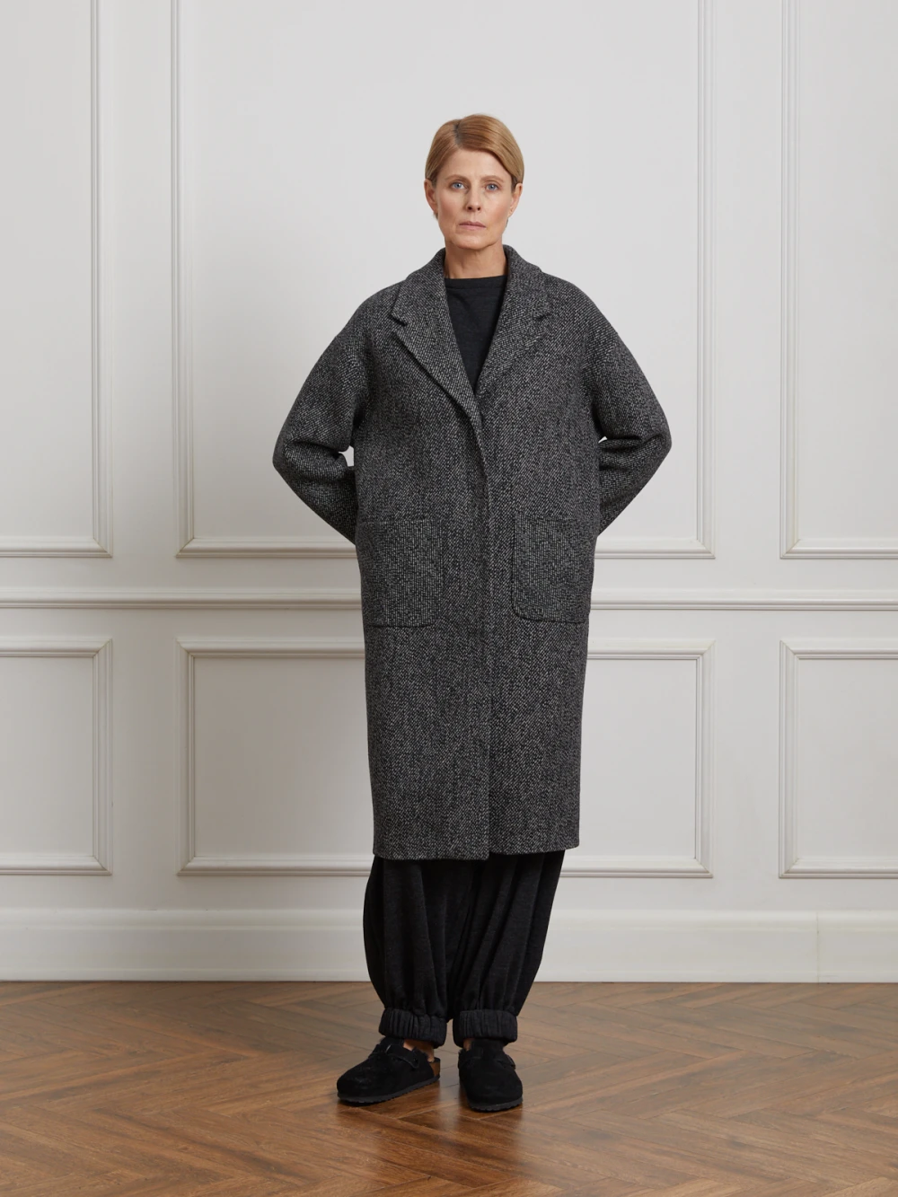 Пальто Lumba (Цвет Чёрно-белый, Размер S, Состав 50% шерсть, 50% кашемир)