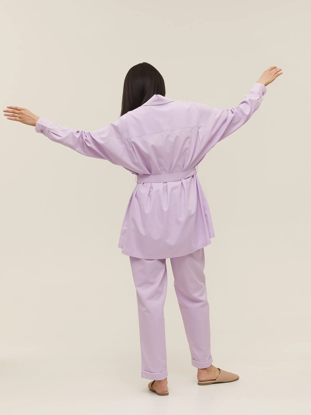 Костюм Aysha (Цвет Розовый в клетку виши, Размер S, Состав 100% хлопок)