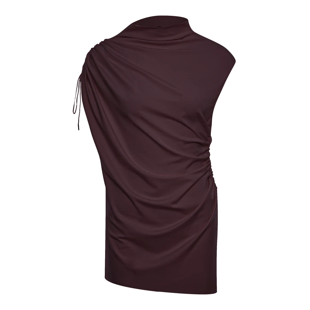 Топ Sorry I`am late (Цвет Баклажановый, Размер 44/S)