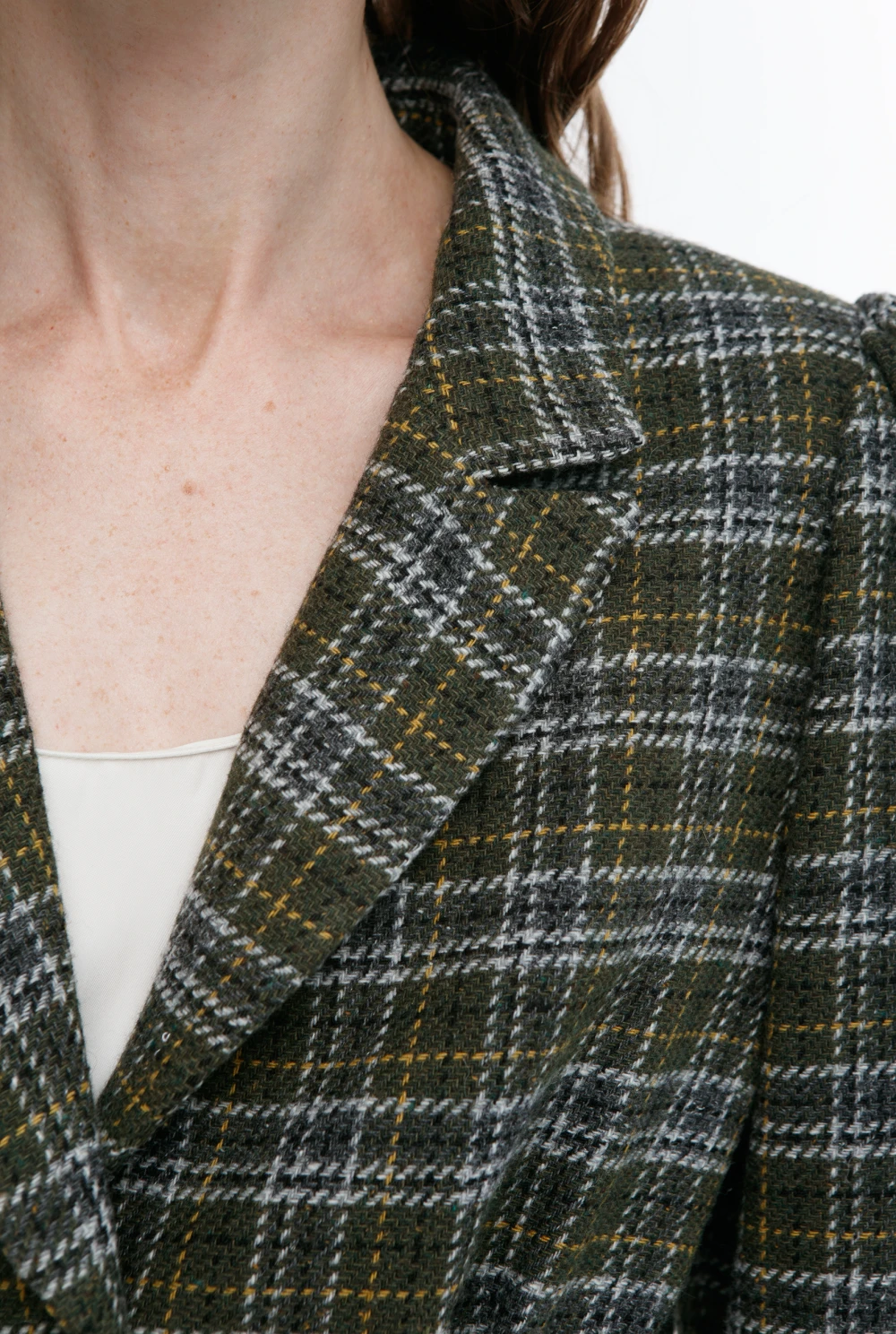 Жакет Highbland (Цвет Зелёный в клетку , Размер 44/S, Состав 33% акрил, 30% полиэстер, 24% шерсть, 9% вискоза, 4% шелк)