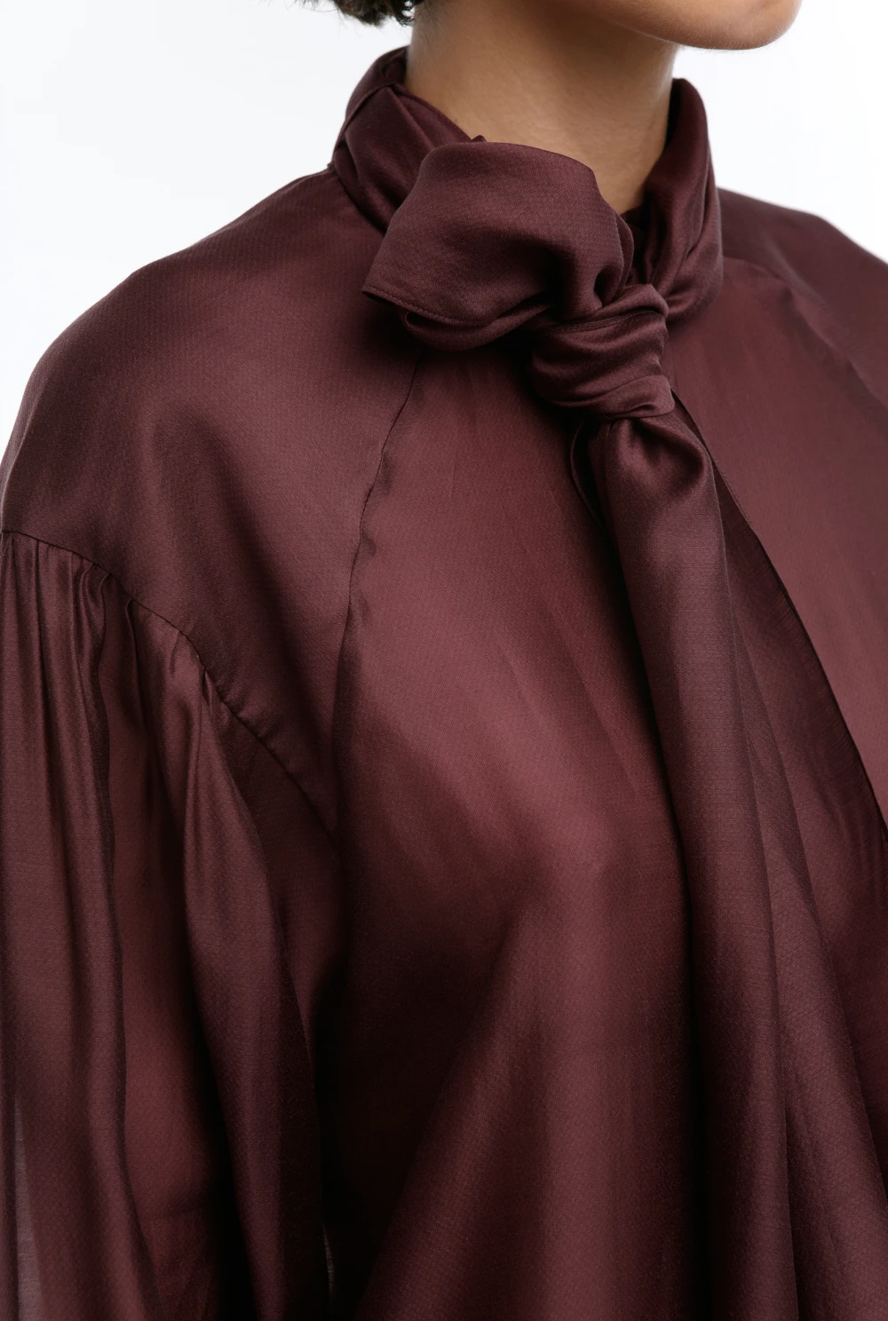 Блузка Grace (Цвет Бордо, Размер 44/S, Состав 80% Тенсел, 20% Полиэстер)