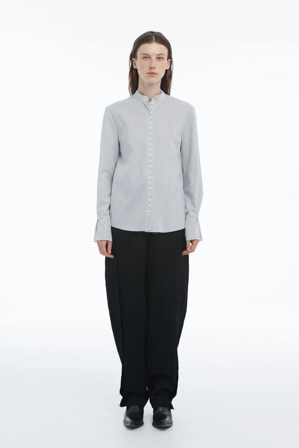 Рубашка Acacia (Цвет Чёрно-белая полоска, Размер 44/S, Состав 100% хлопок)