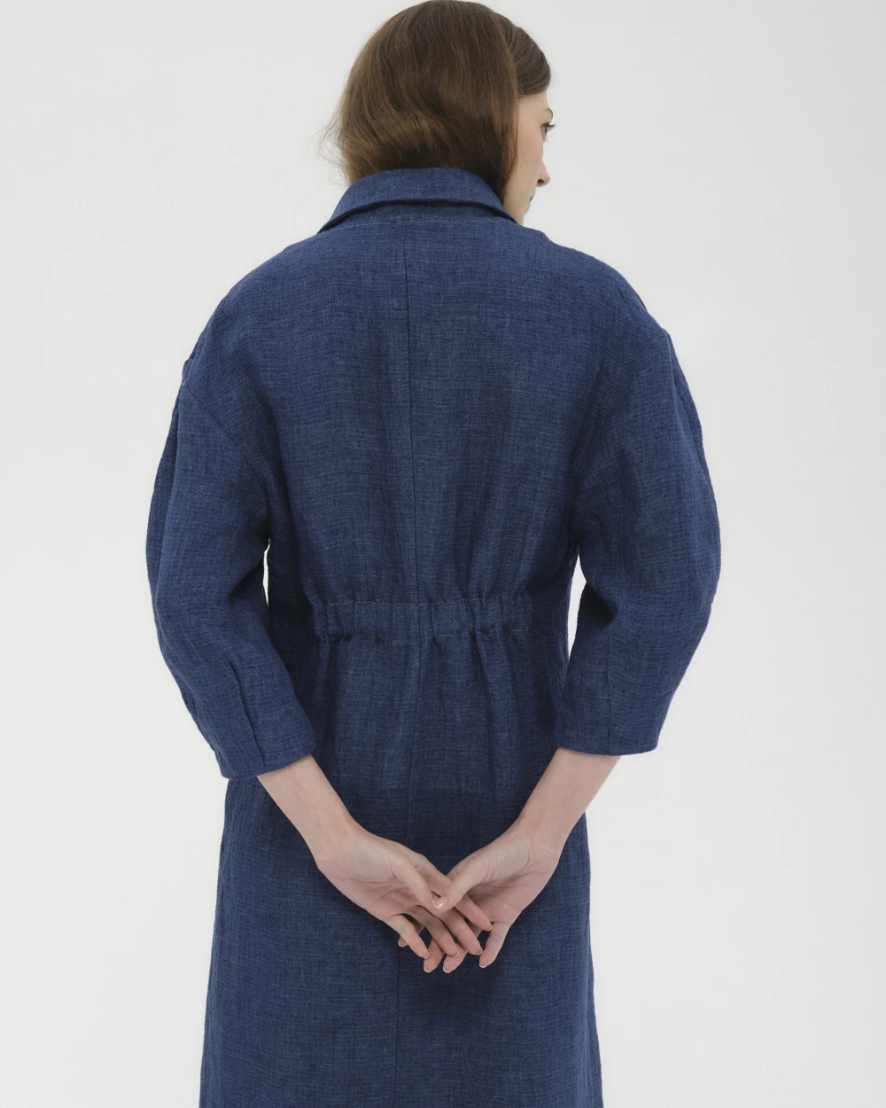 Платье Helen (Цвет Синий, Размер 44/S, Состав 99% лён, 1% хлопок)