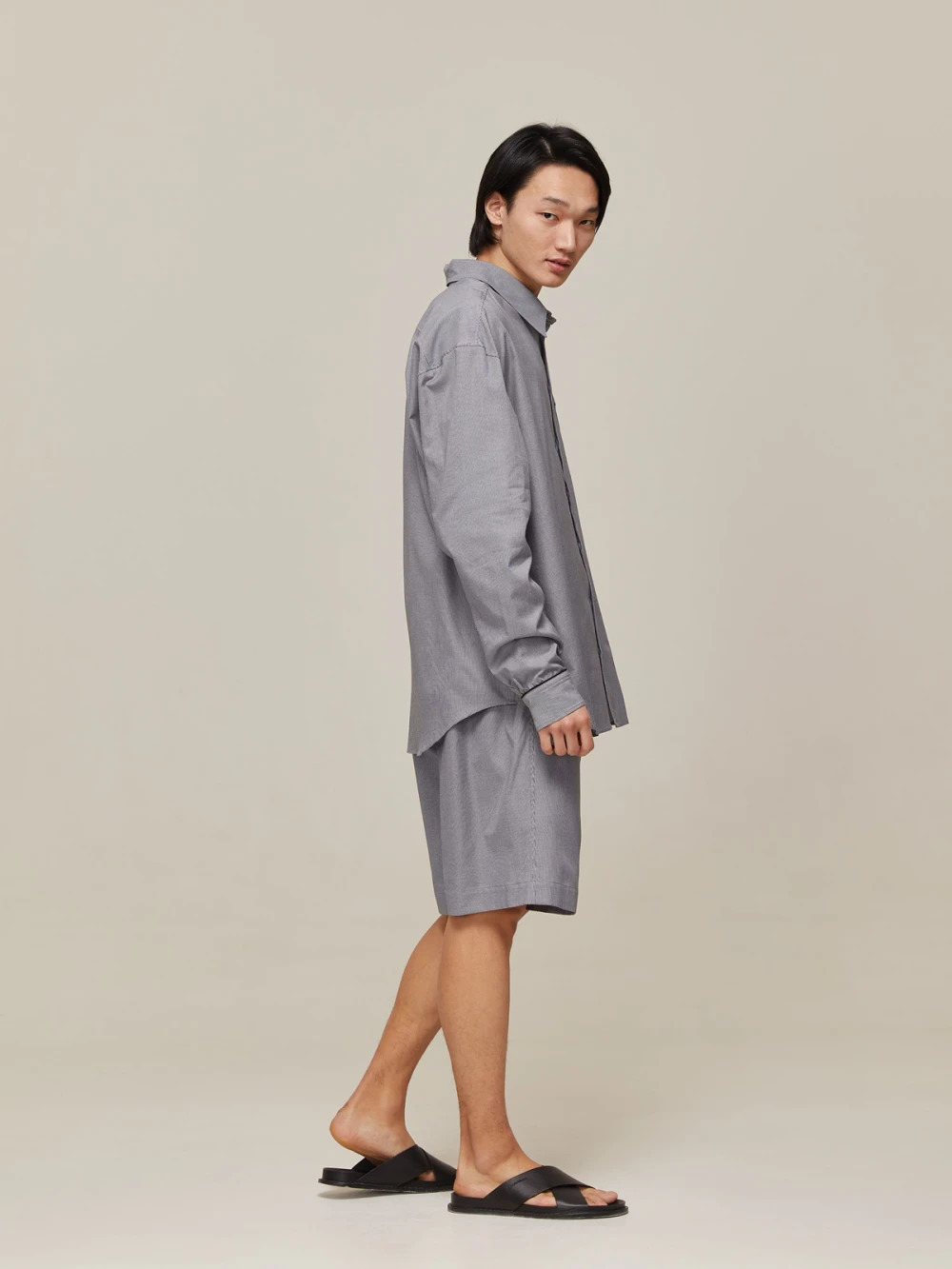 Пижама мужская Aries (Цвет Чёрно-белый в клетку, Размер L, Состав 100% хлопок)