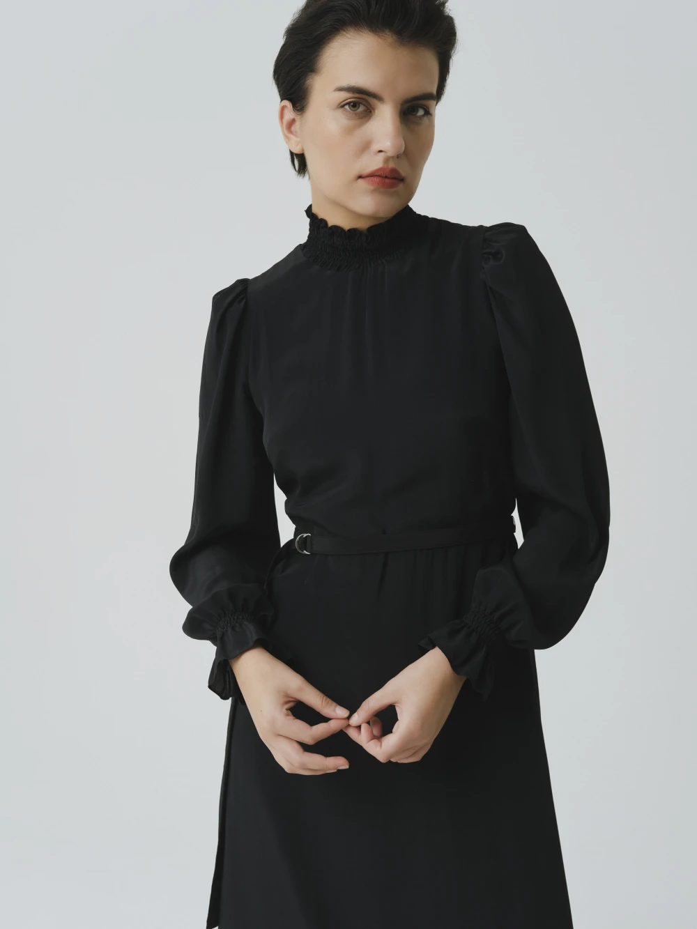 Платье Res (Цвет Чёрный, Размер S, Состав 60% вискоза, 40% шёлк)