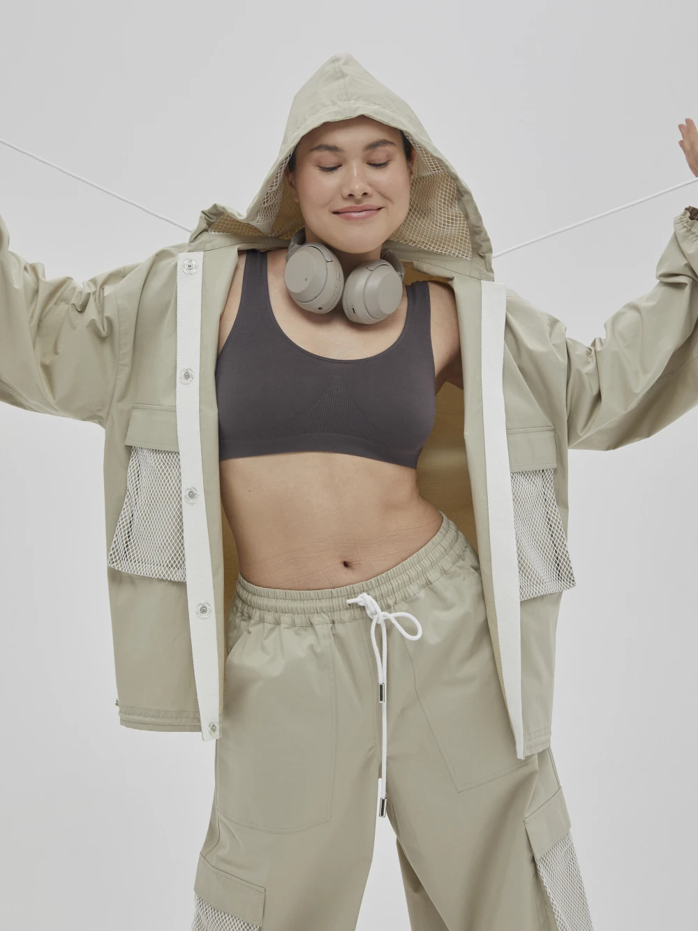 Ветровка Pearl (Цвет Бежевый, Размер S, Состав 98% хлопок, 2% эластан)