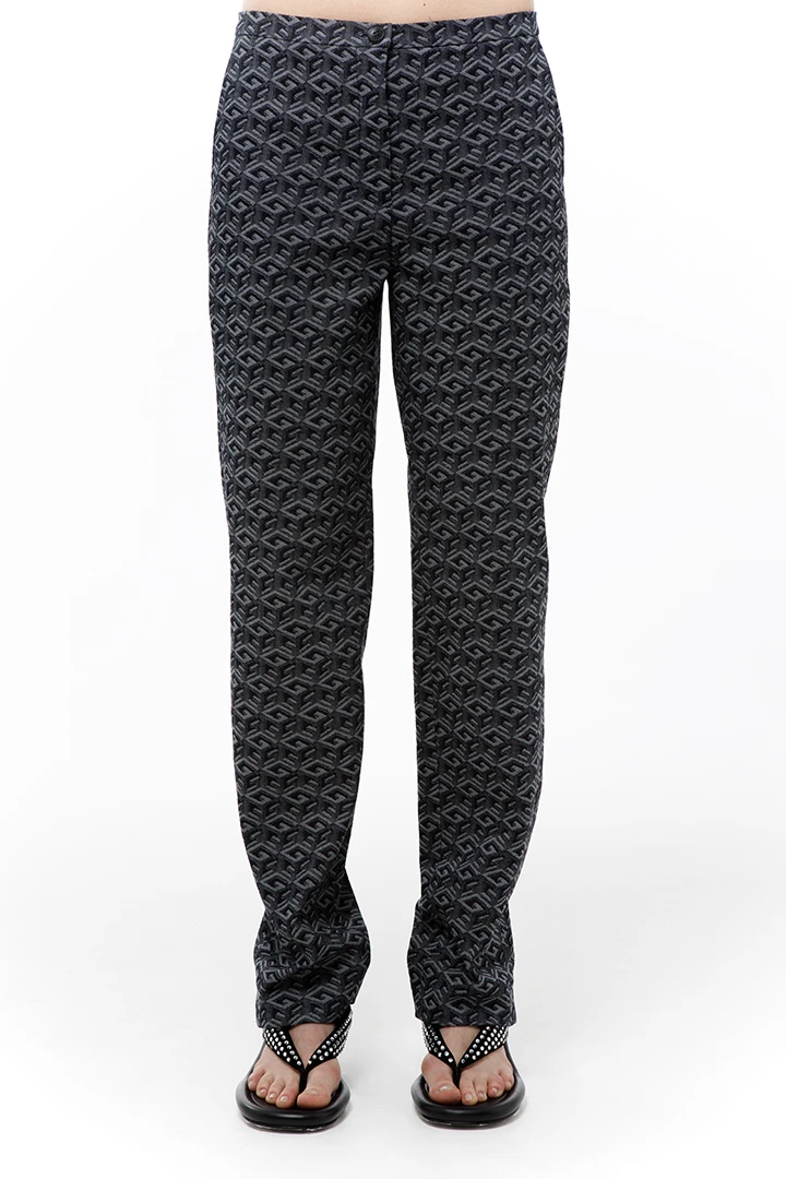 Брюки Psyhology (Цвет Деним синий с узором, Размер 44/S, Состав 96% хлопок, 4% эластан)