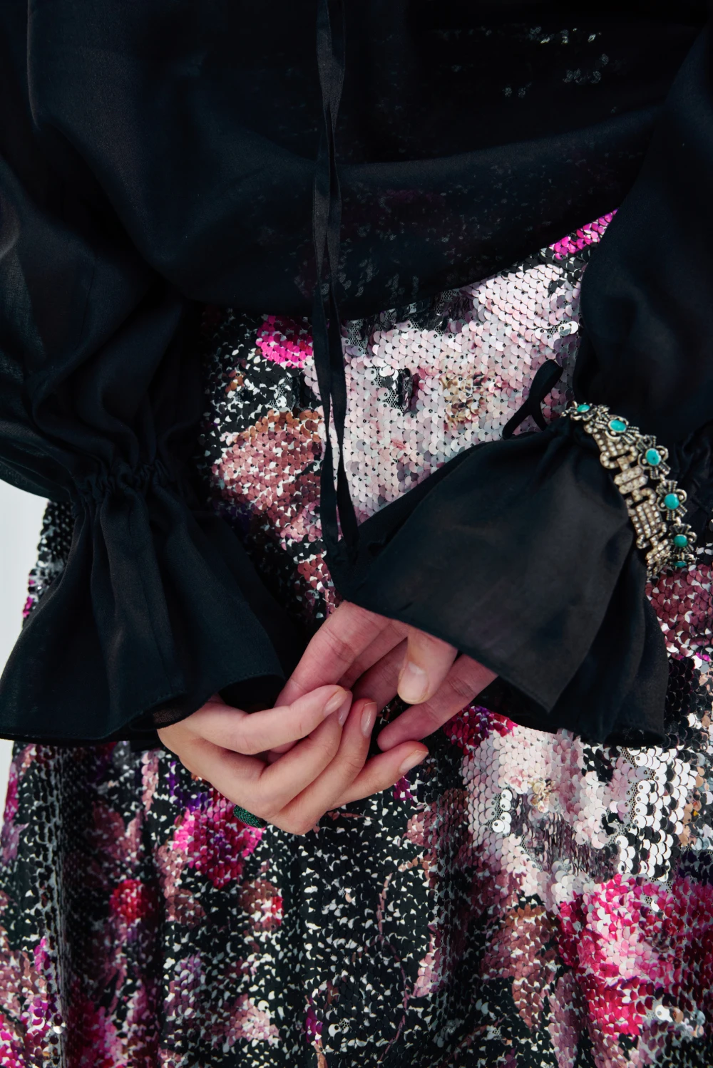 Юбка Winter Garden ( Цвет Чёрный с цветами )