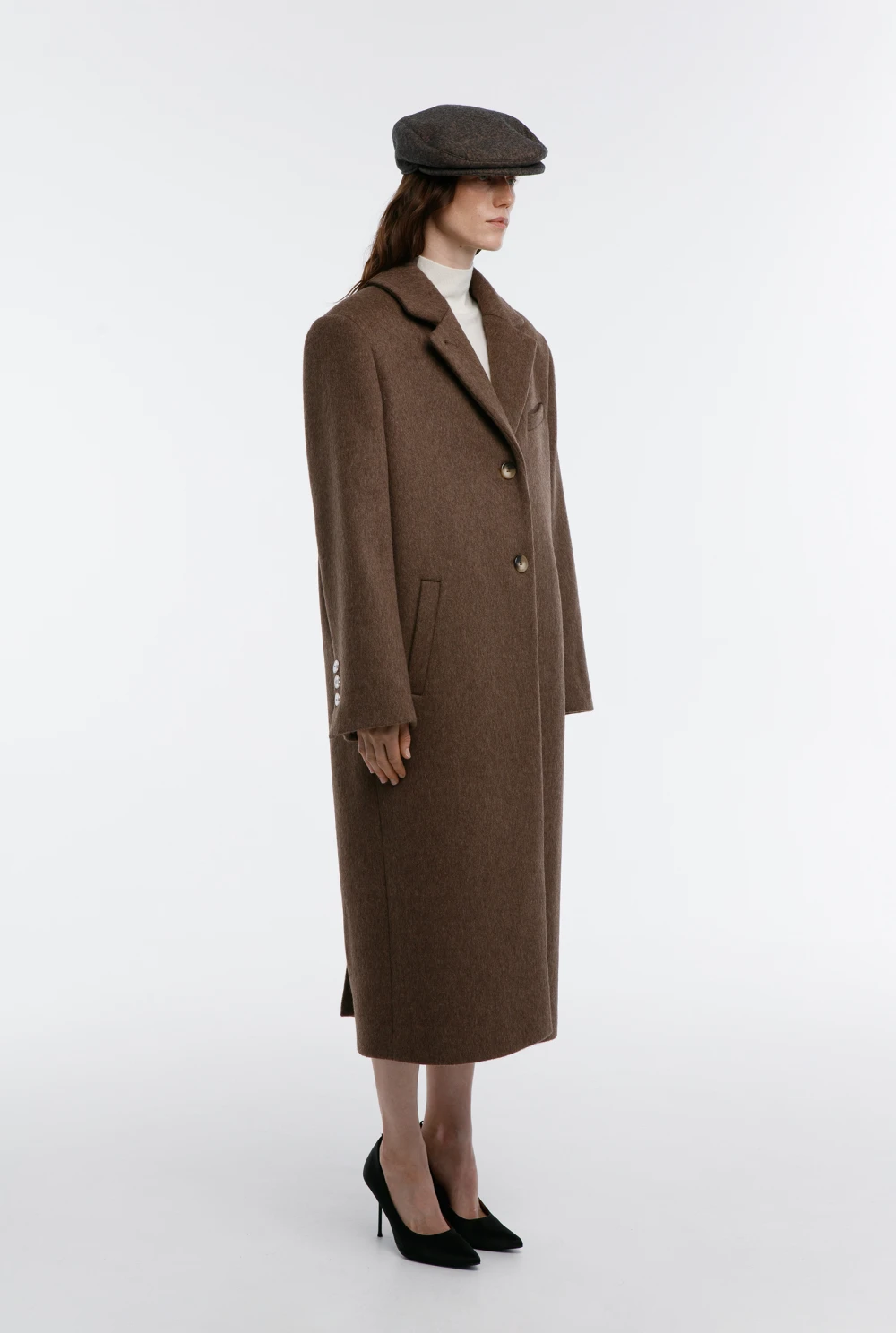 Пальто Gala (Цвет Коричневый, Размер L-XL, Состав 100% шерсть)