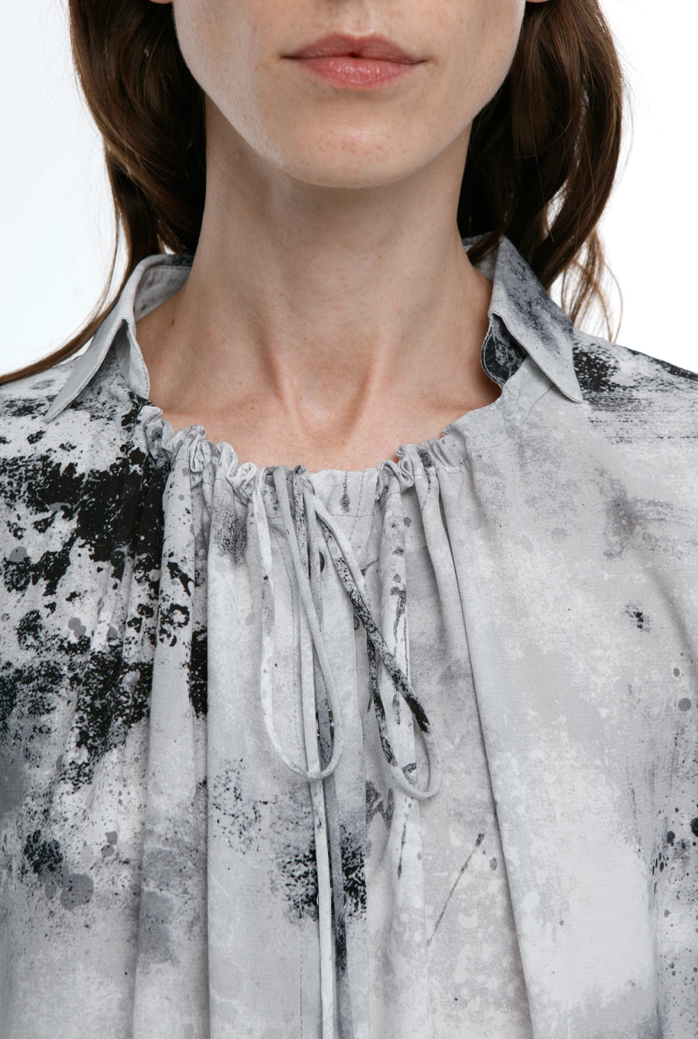 Блузка TGIF (Цвет Серый пятнистый, Размер 44/S)