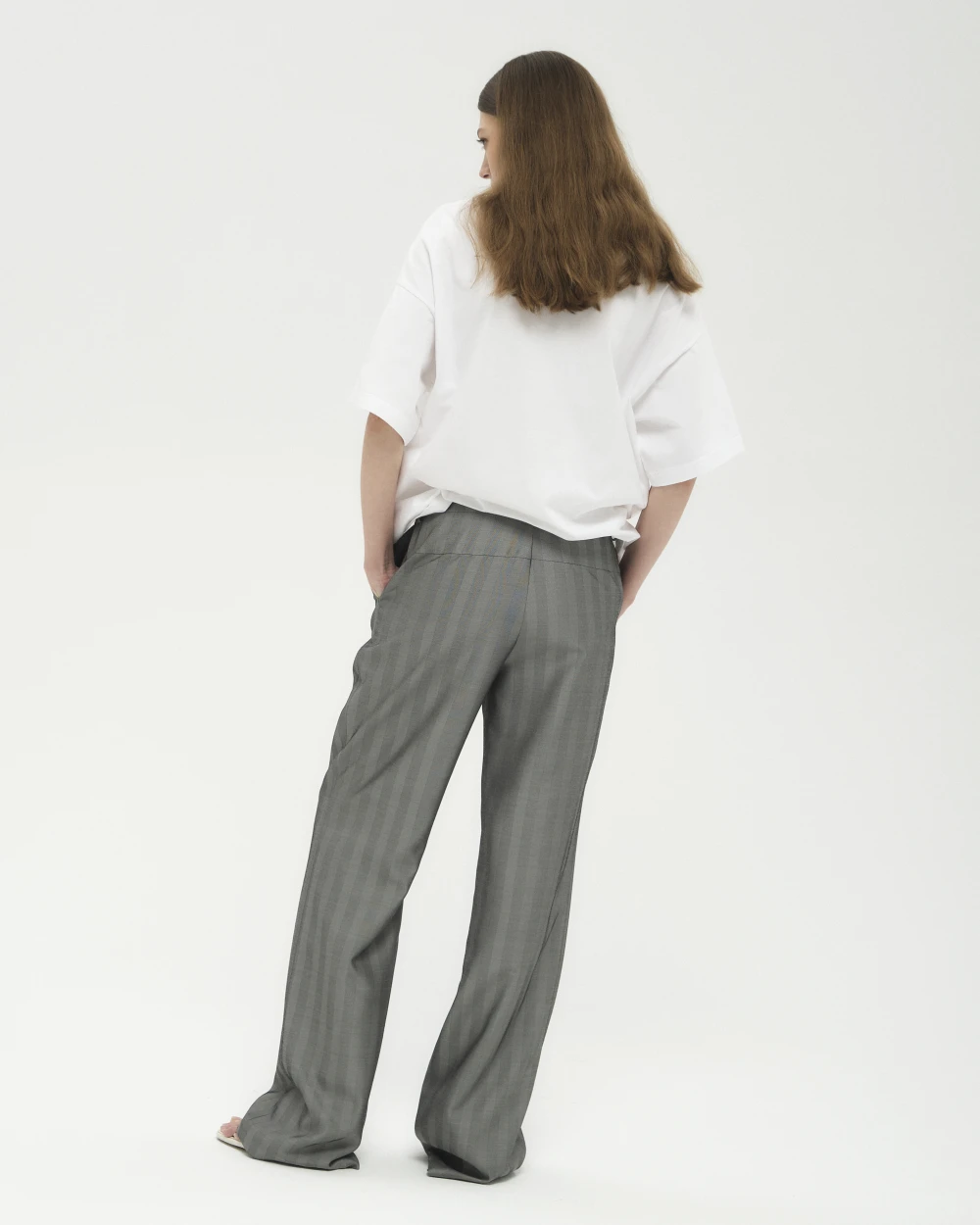 Брюки Nesta (Цвет Серебристый в полоску, Размер 48/L)