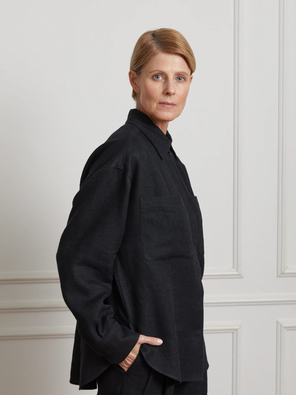 Костюм Aron (Цвет Чёрный, Размер L, Состав 52% шерсть, 48% лён)