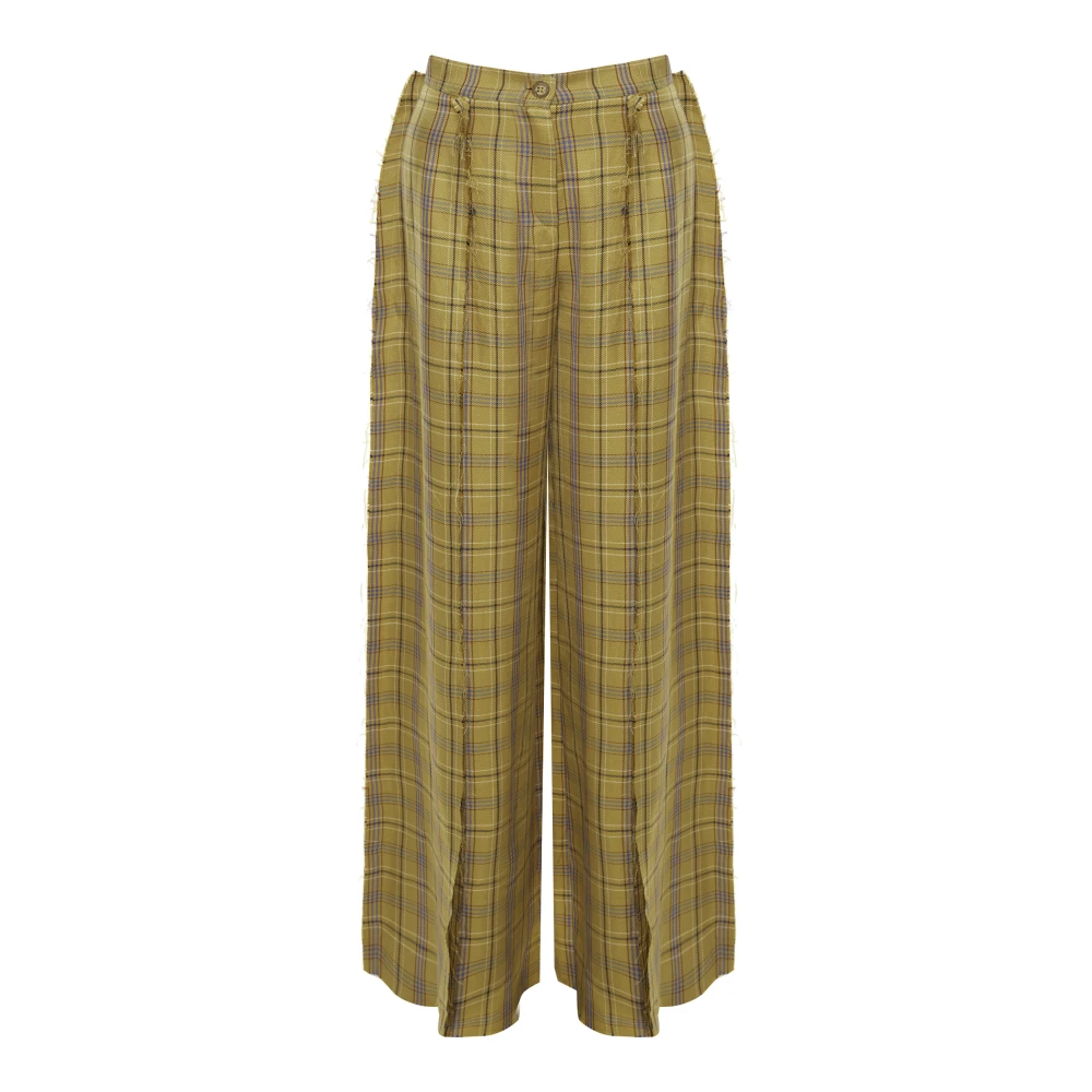 Брюки Shredder (Цвет Горчичный в клетку, Размер 48/L, Состав 70% полиэстер , 30% вискоза)