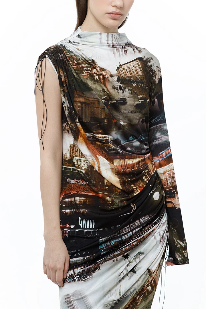 Платье City ( Цвет Принт Москва )