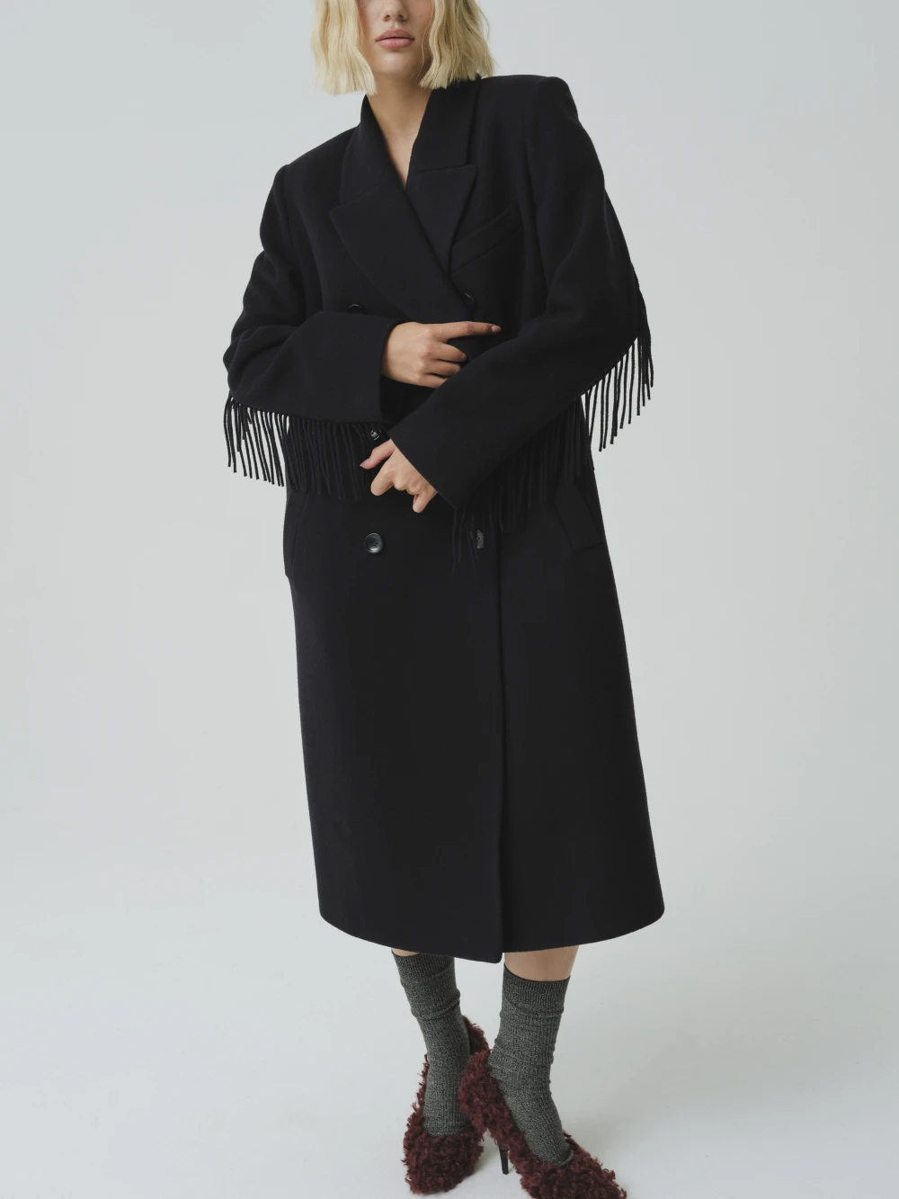 Пальто VJ (Цвет Тёмно-синий, Размер S, Состав 80% шерсть, 20% полиэстер)