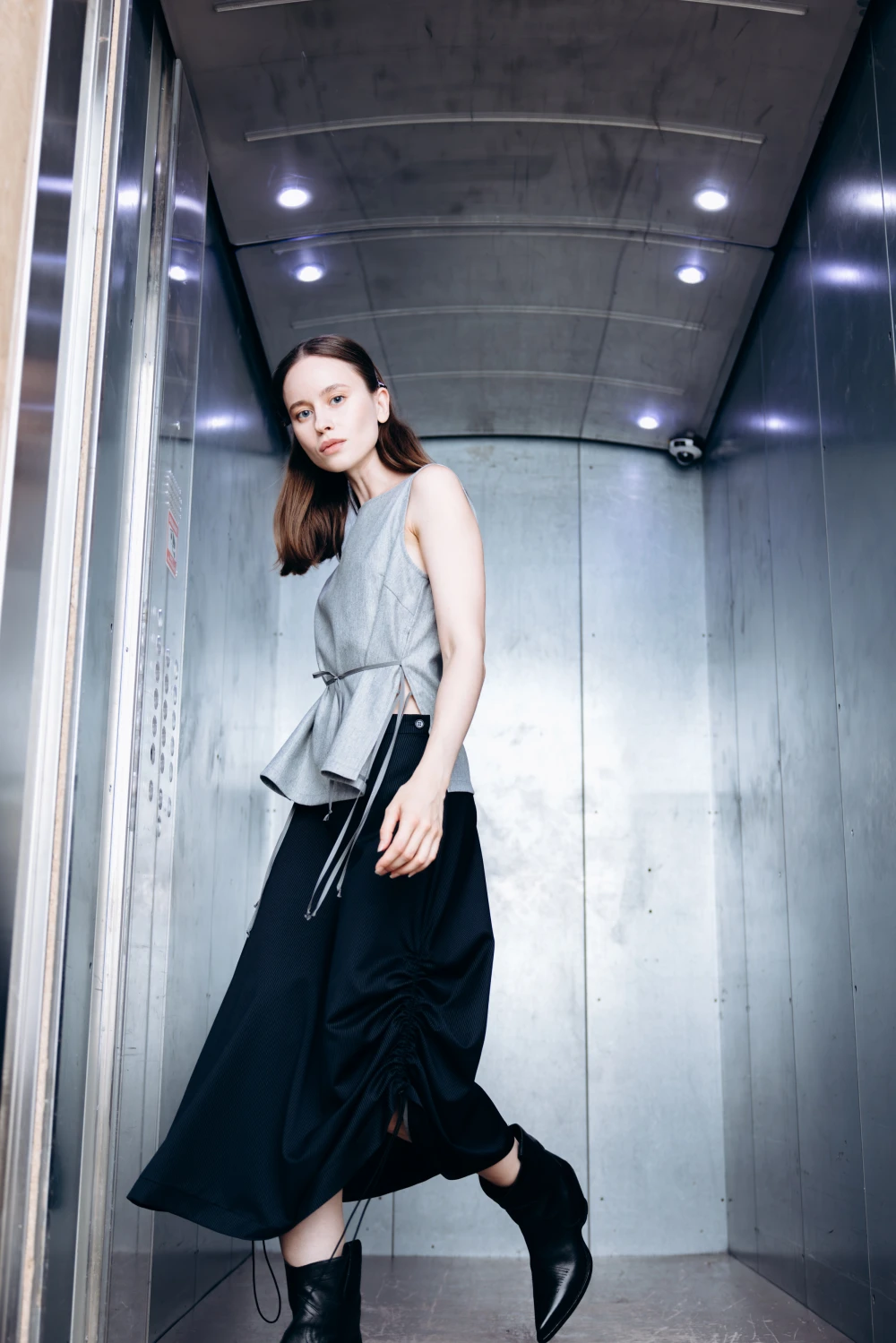 Юбка Vacation soon (Цвет Синий в полоску, Размер 44/S, Состав 94% Шерсть , 6% Полиэстер)