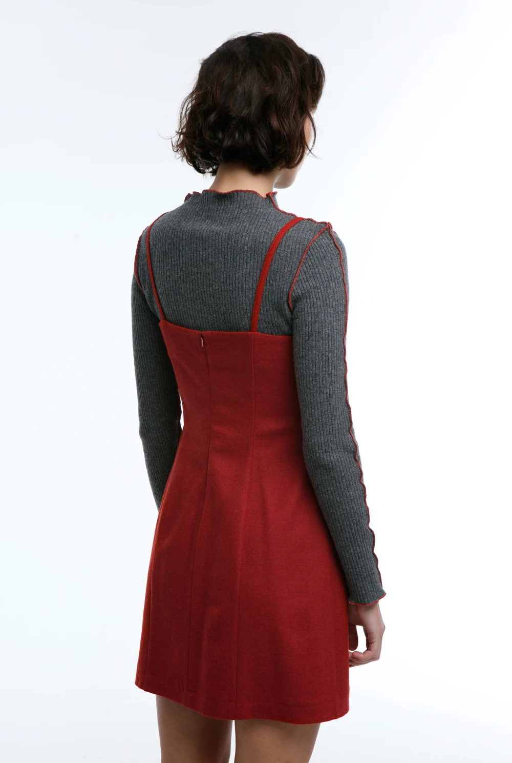 Платье Frock (Цвет Красный, Размер 44/S, Состав 80% шерсть, 20% полиамид)