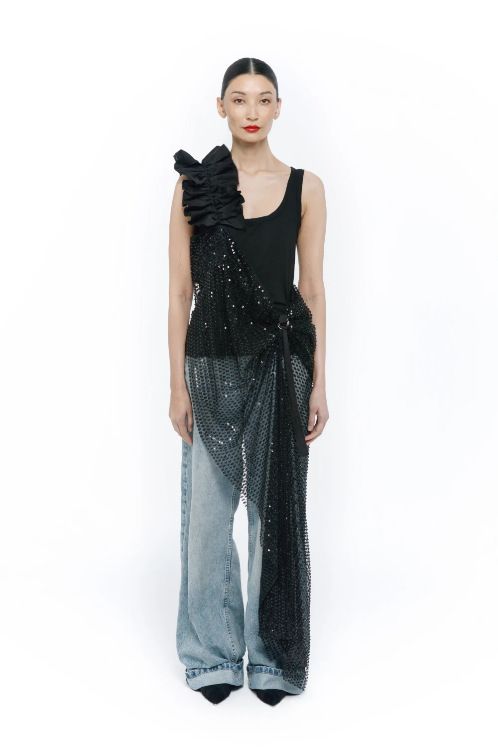 Платье See Through. (Цвет Чёрный, Размер S-M, Состав 100% полиэстер)