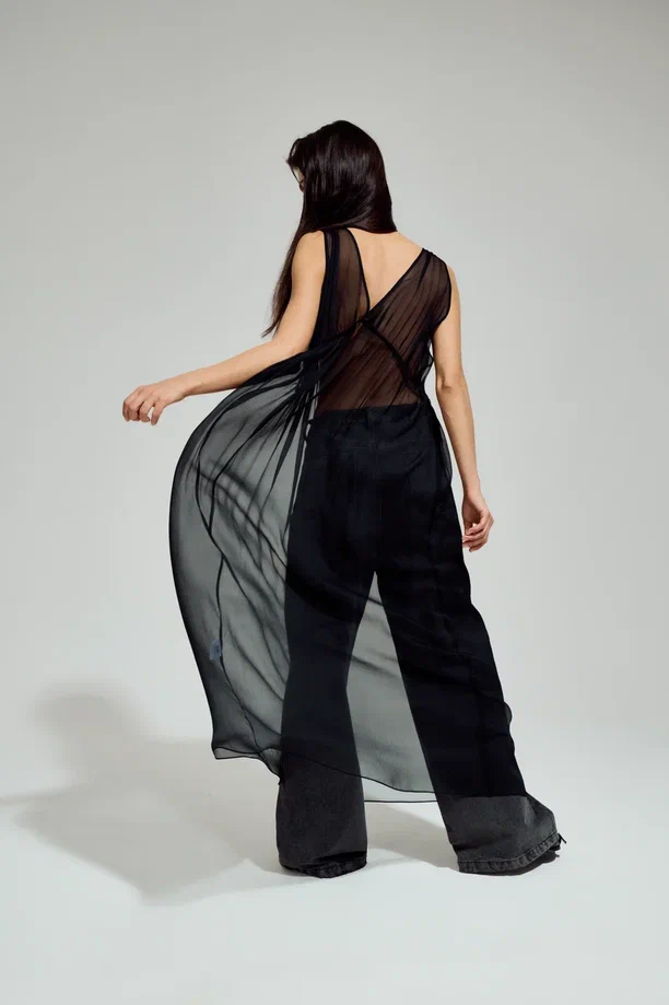 Платье Psyche (Цвет Чёрный, Размер S-M, Состав 100% шёлк)