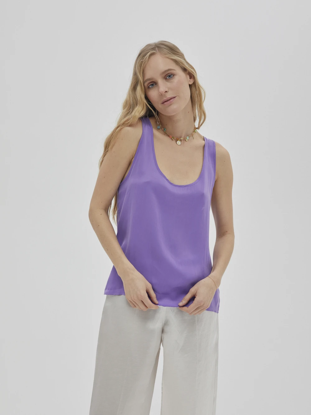 Топ Ruza (Цвет Фиолетовый, Размер S, Состав 65% купро, 35% вискоза)