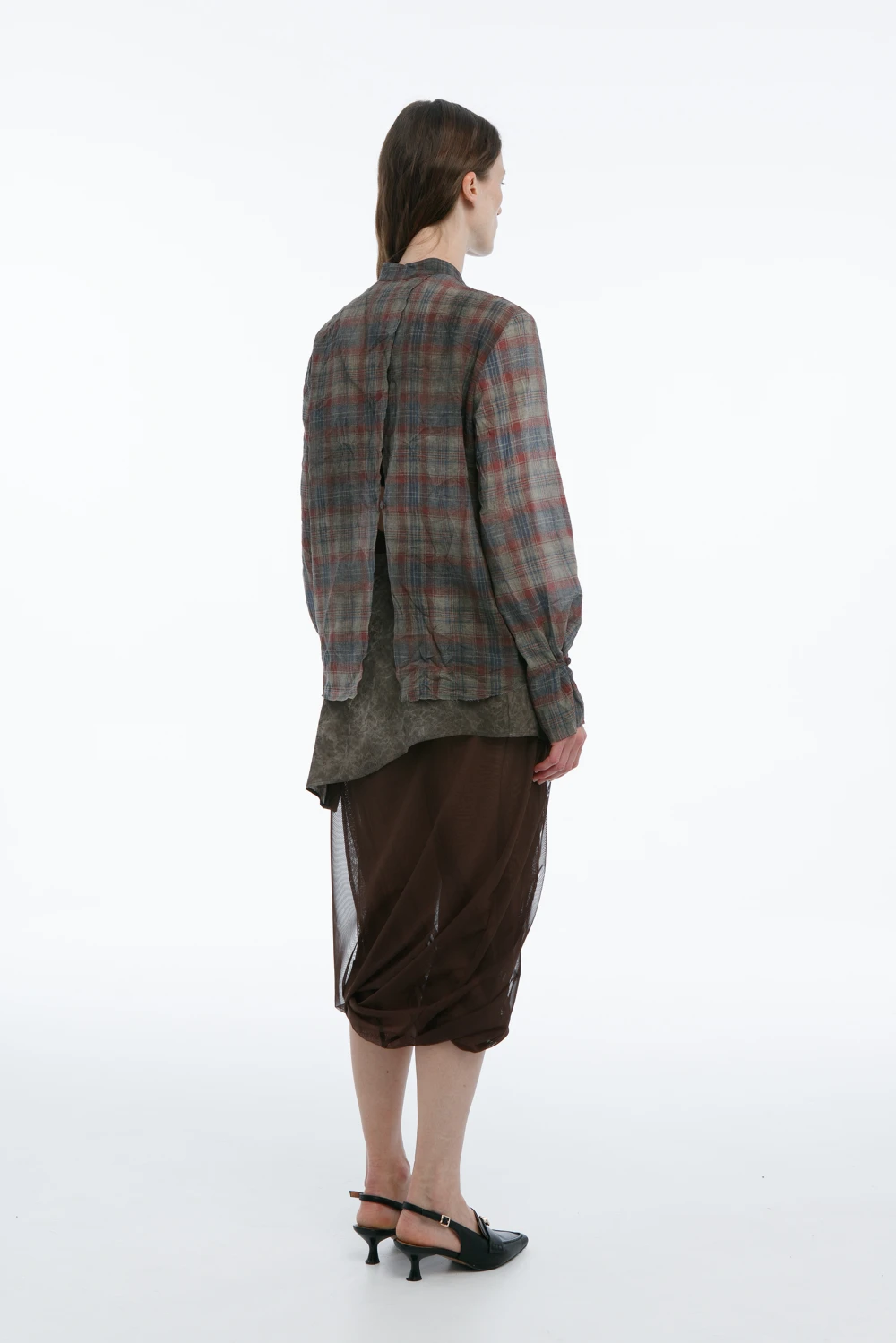 Рубашка Acacia (Цвет Сине-красно-коричневая клетка, Размер 44/S, Состав 100% хлопок)