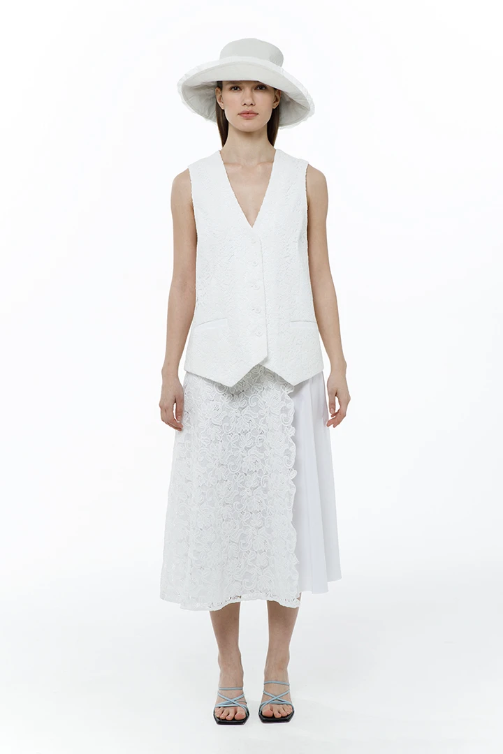 Жилет York New (Цвет Белый, Размер 44/S, Состав 74% Хлопок, 23% Полиэстер, 3% Эластан)