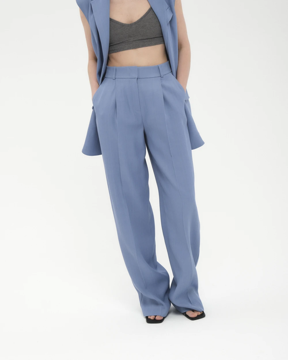 Брюки Selesta (Цвет Голубой, Размер 42/XS, Состав 86% вискоза, 14% шерсть)