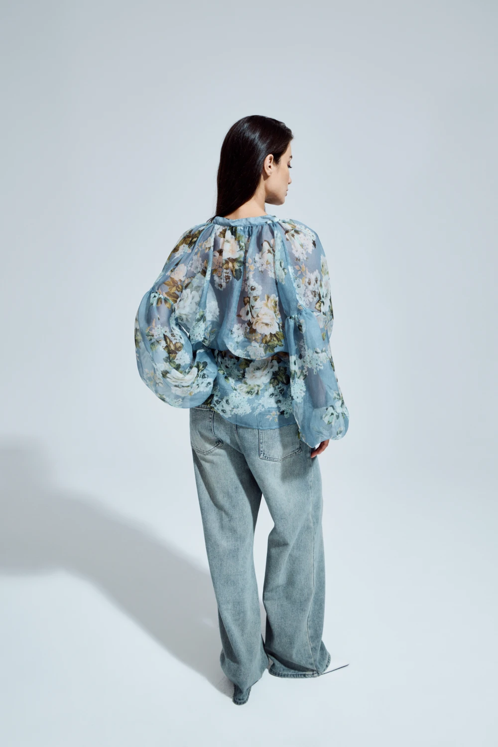 Блуза Carribean ( Цвет Голубой принт )