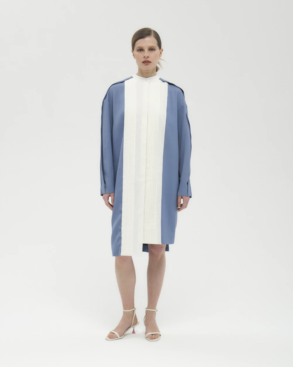 Платье Gee Gee (Цвет Голубой, Размер 44/S, Состав 86% вискоза, 14% шерсть)