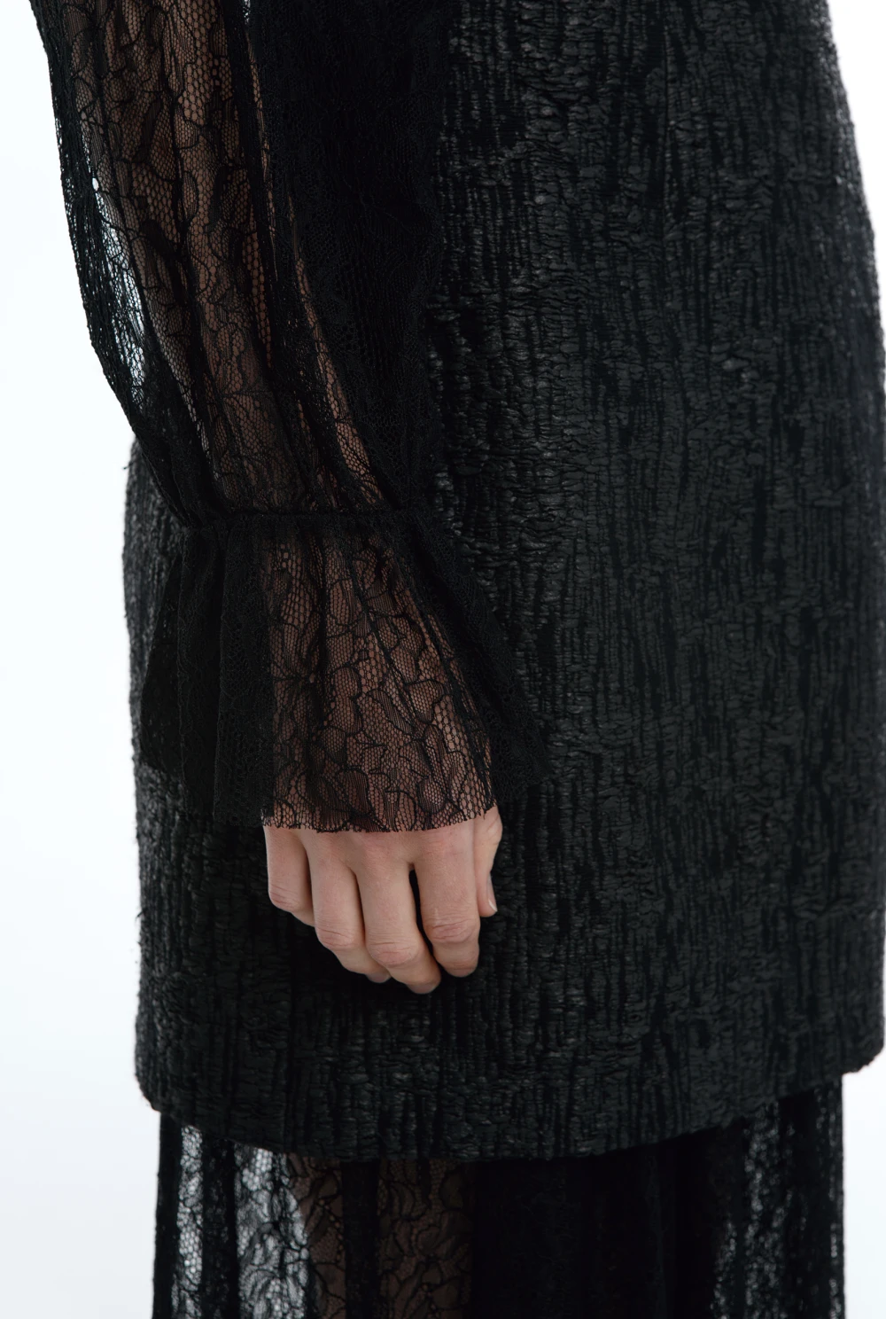 Платье Cabaret (Цвет Чёрный, Размер 44/S, Состав 38% хлопок 33% шерсть 17% полиамид)