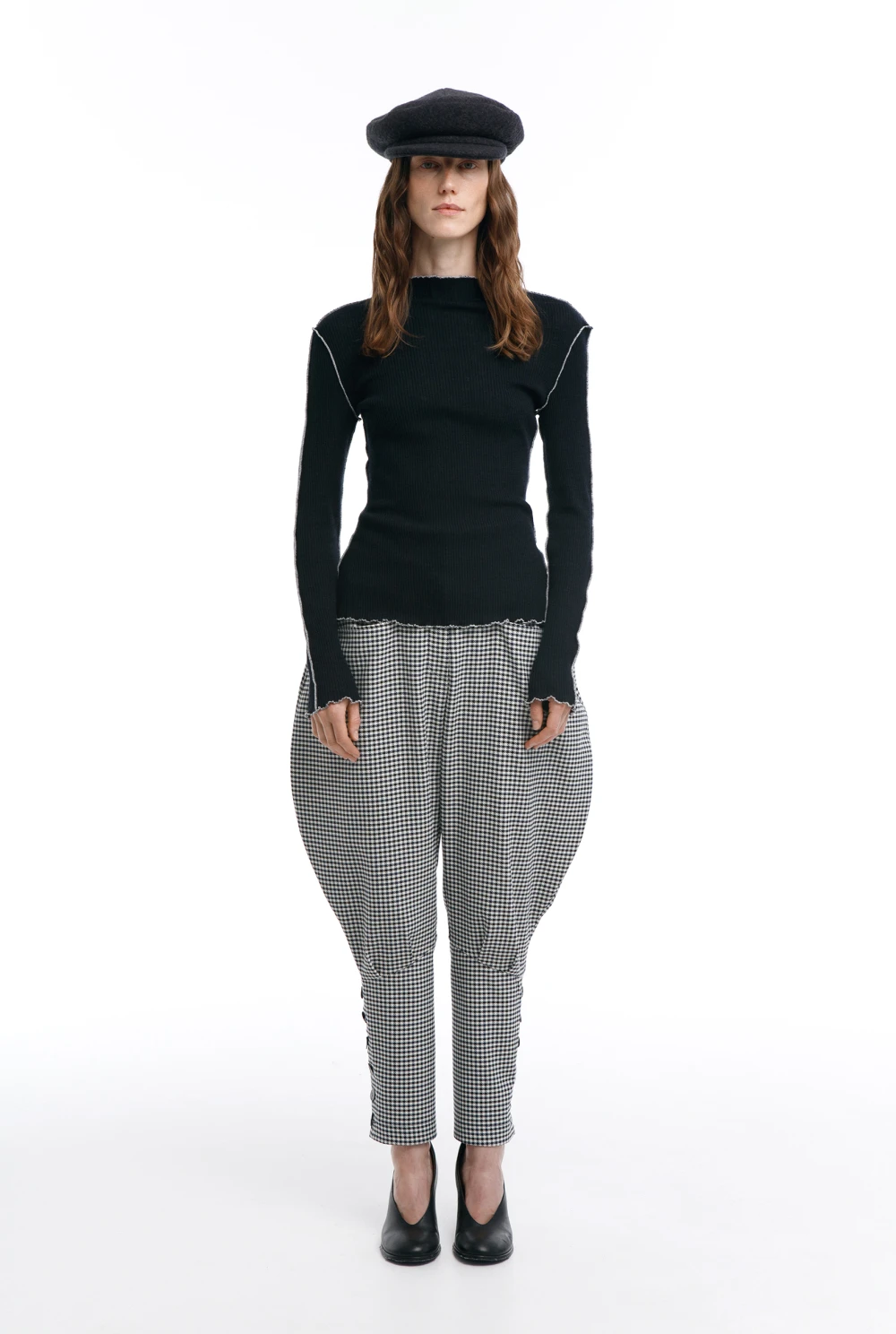 Брюки Nepman (Цвет Чёрно-сине-белая клетка, Размер 44/S, Состав 69% полиэстер, 29% вискоза, 2% эластан)