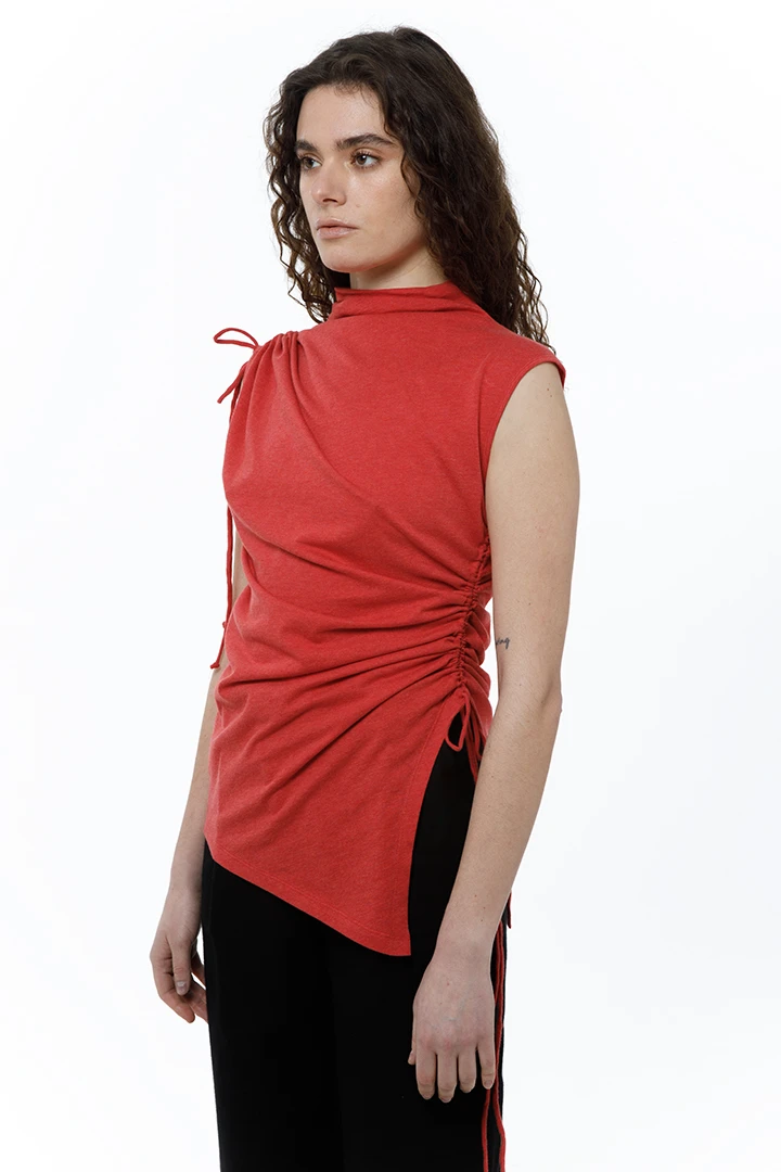 Топ Sorry I`am late ( Цвет Коралл )