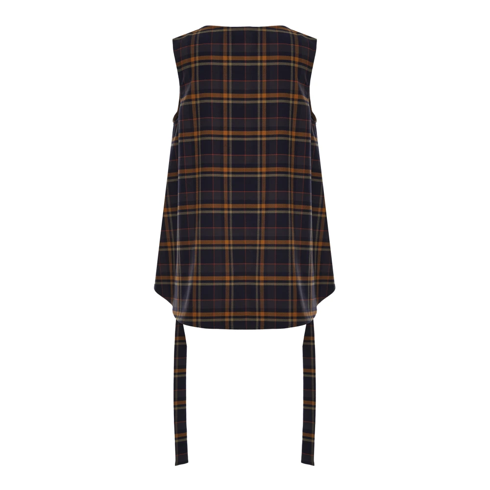 Топ Co-working ( Цвет Тёмно-синий в клетку )